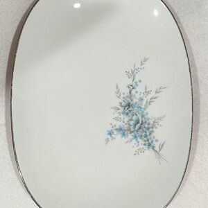 Elegant Floral Oval Serving Platter
